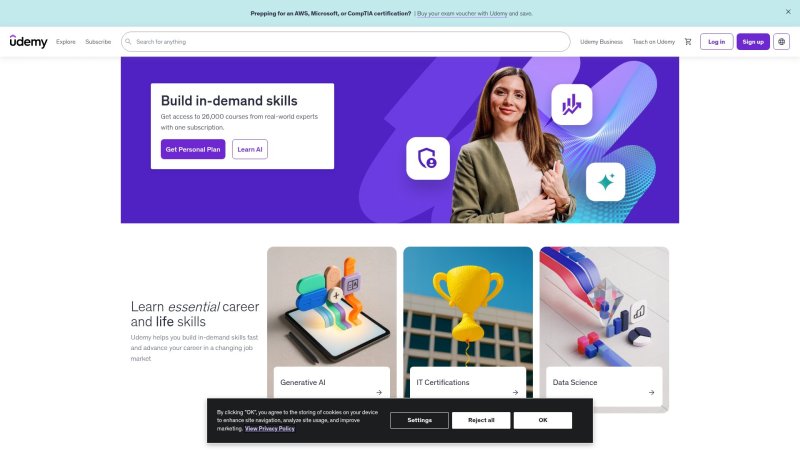 Capture d'écran de Udemy Data Science Bootcamp