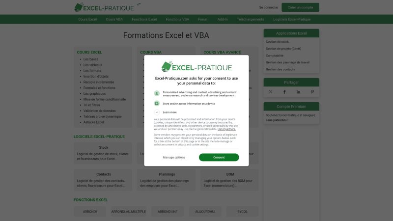 Capture d'écran de ExcelPratique.com