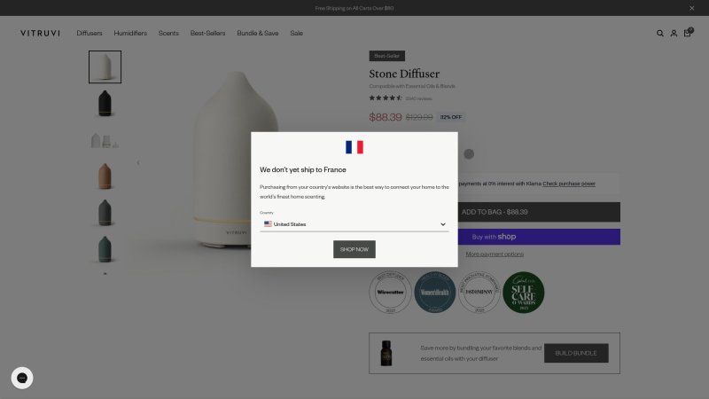 Capture d'écran de Vitruvi Stone Diffuser