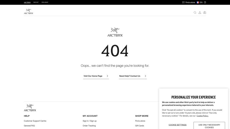 Capture d'écran de Arc'teryx Bora 63