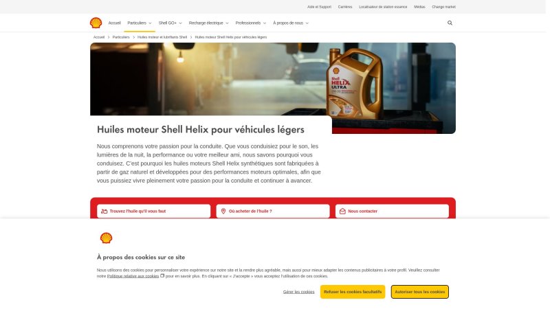 Capture d'écran de Shell Helix Ultra 5W-40