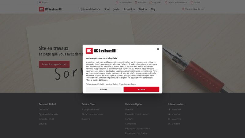 Capture d'écran de Einhell TC-CS 190