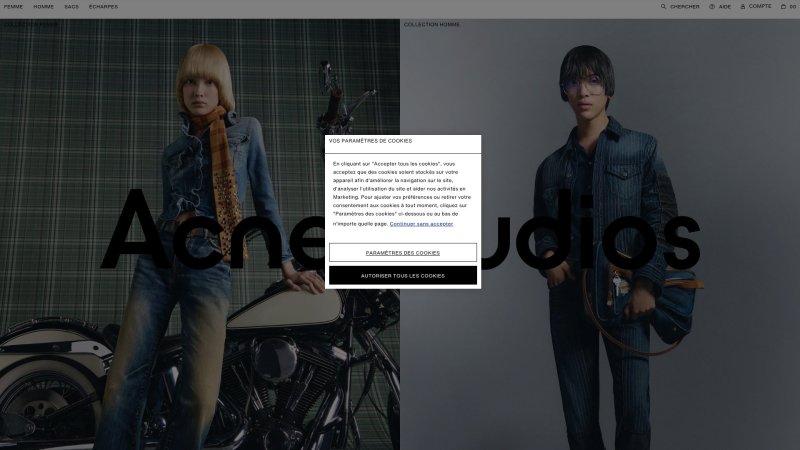 Capture d'écran de Acne Studios Canada