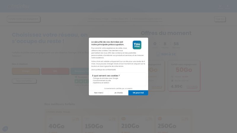 Capture d'écran de YouPrice