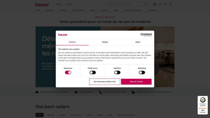 Capture d'écran de Beurer TL 100