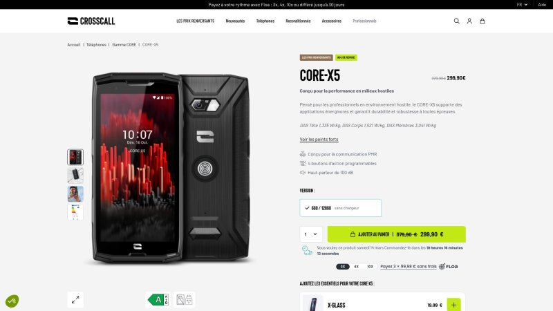 Capture d'écran de Crosscall Core-X5