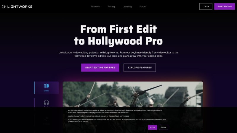 Capture d'écran de Lightworks Free