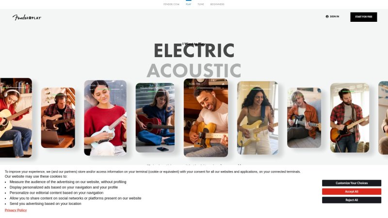Capture d'écran de Fender Play