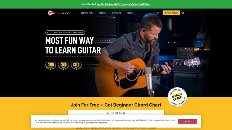 Capture d'écran de Guitar Tricks