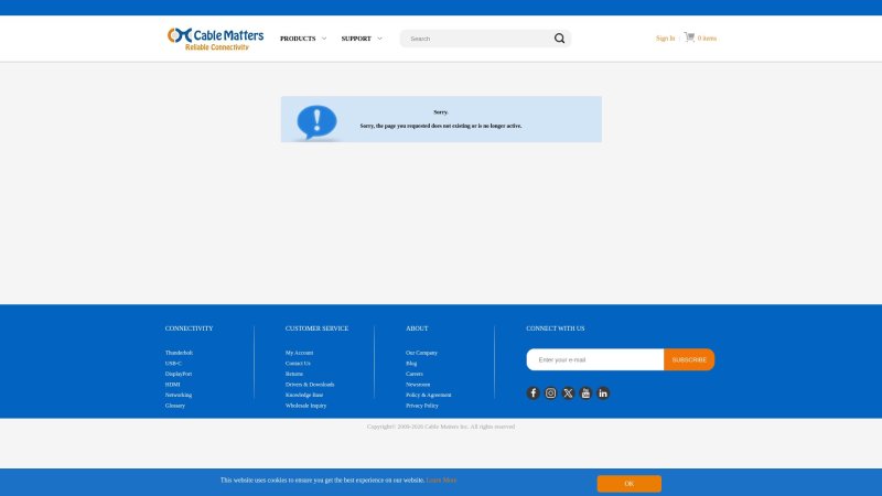 Capture d'écran de Cable Matters 48Gbps