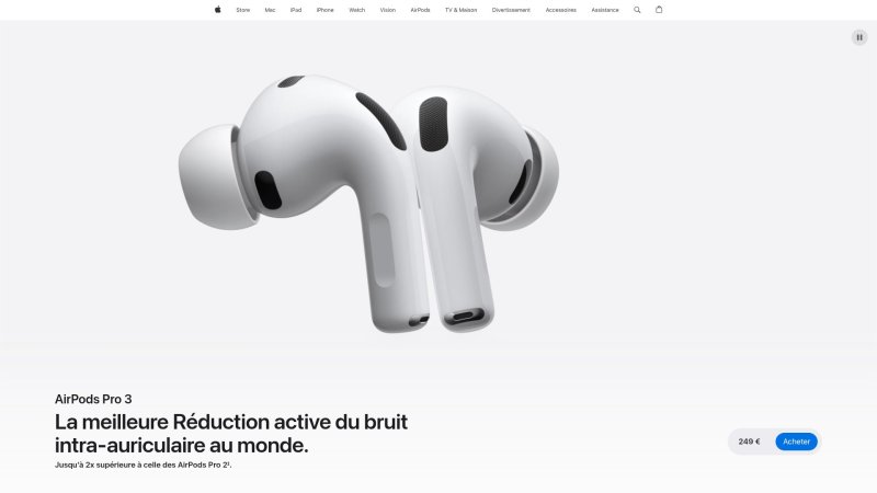 Capture d'écran de Apple AirPods Pro 2
