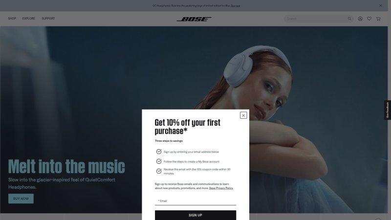 Capture d'écran de Bose QuietComfort Ultra