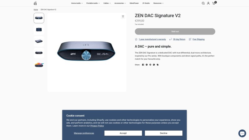 Capture d'écran de iFi Zen DAC V2