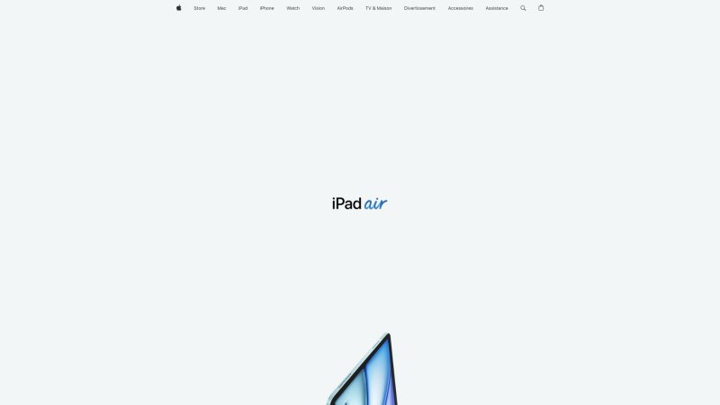 Capture d'écran de iPad Air M2