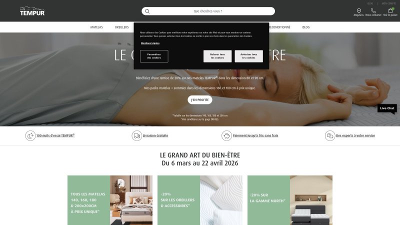 Capture d'écran de Tempur Cloud