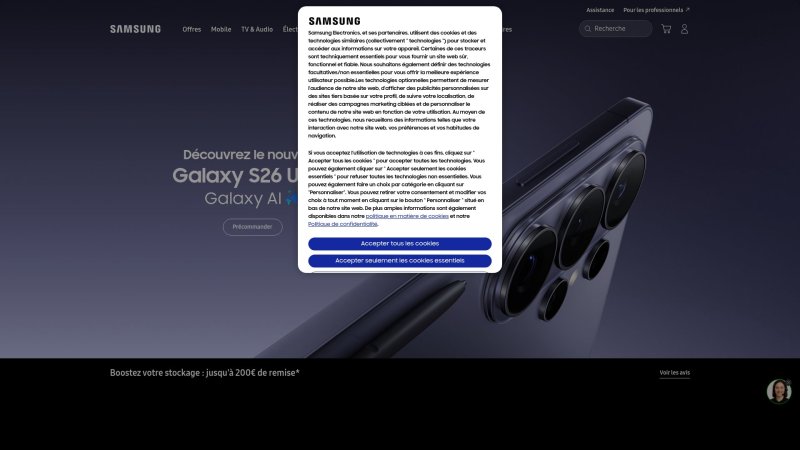 Capture d'écran de Samsung DW60R7050SS