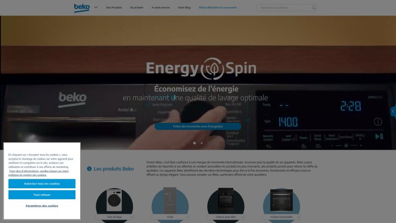 Capture d'écran de Beko BDFN26430W