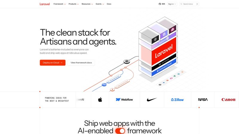 Capture d'écran de Laravel