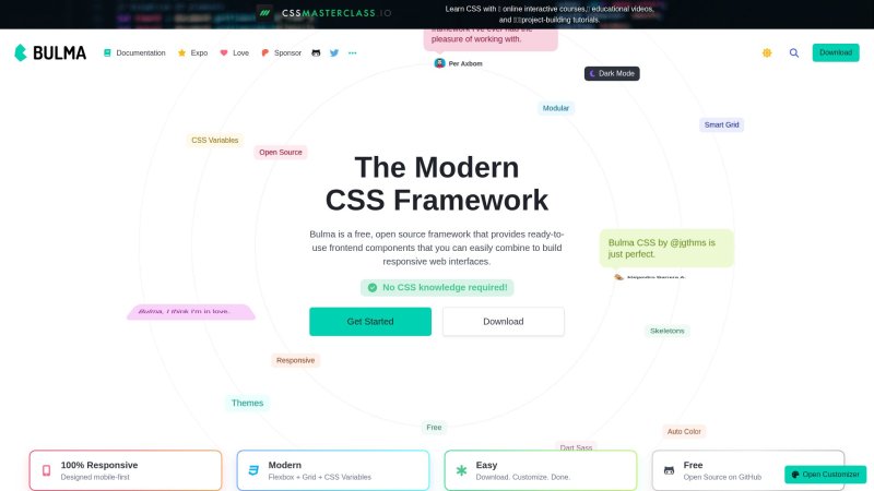 Capture d'écran de Bulma