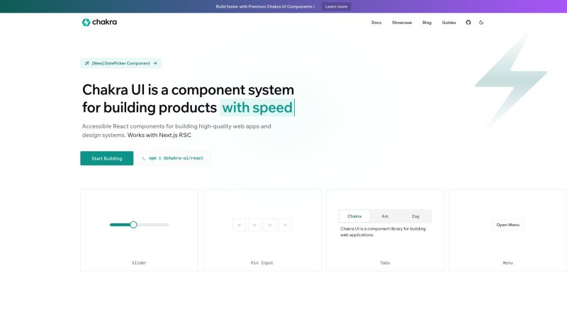 Capture d'écran de Chakra UI