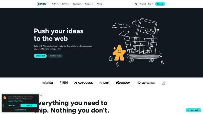Capture d'écran de Netlify