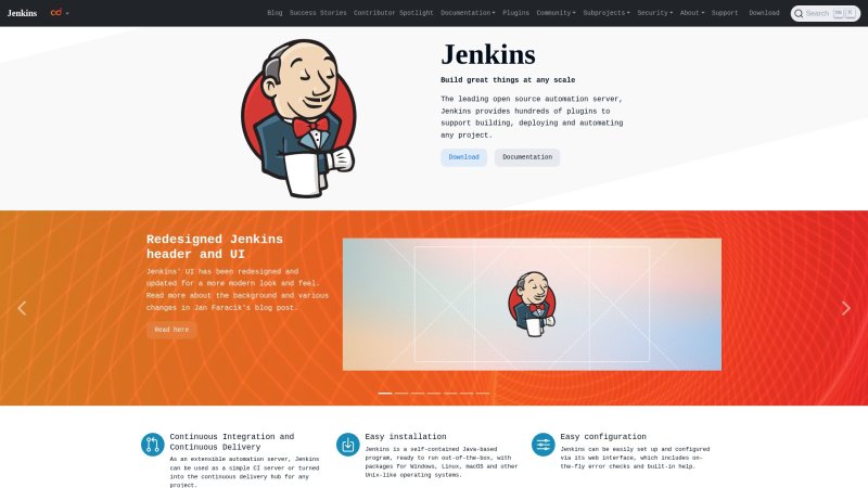 Capture d'écran de Jenkins