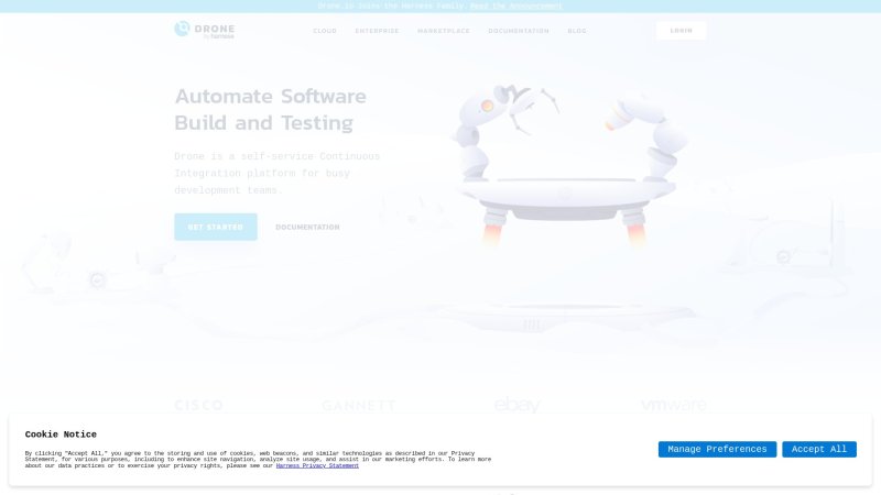 Capture d'écran de Drone CI