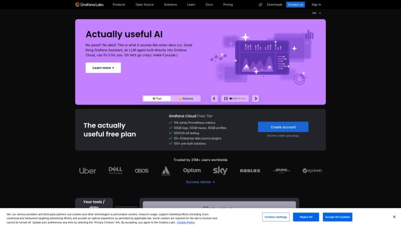 Capture d'écran de Grafana
