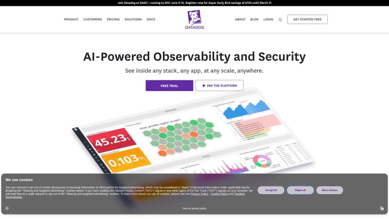Capture d'écran de Datadog