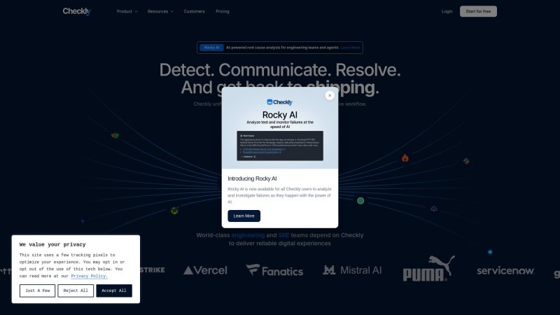 Capture d'écran de Checkly