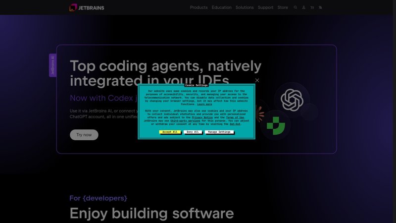 Capture d'écran de JetBrains (PhpStorm, WebStorm...)