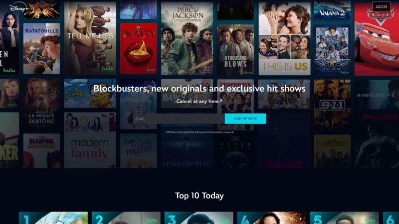 Capture d'écran de Disney+