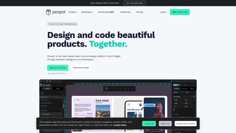 Capture d'écran de Penpot