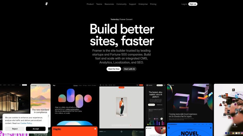 Capture d'écran de Framer