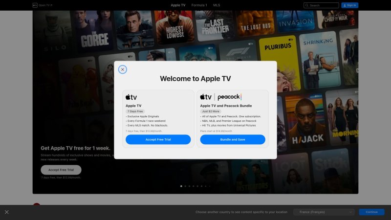 Capture d'écran de Apple TV+