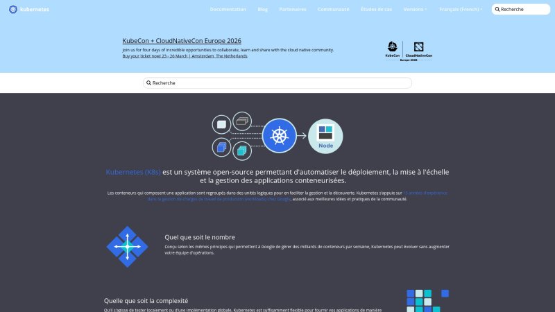 Capture d'écran de Kubernetes