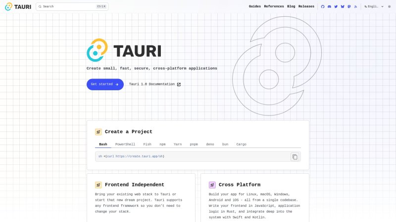Capture d'écran de Tauri Mobile