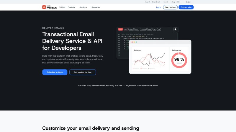 Capture d'écran de Mailgun