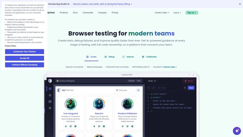 Capture d'écran de Cypress