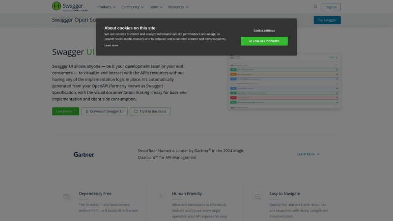 Capture d'écran de Swagger UI