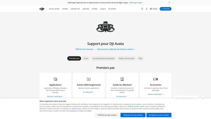 Capture d'écran de DJI Avata 2