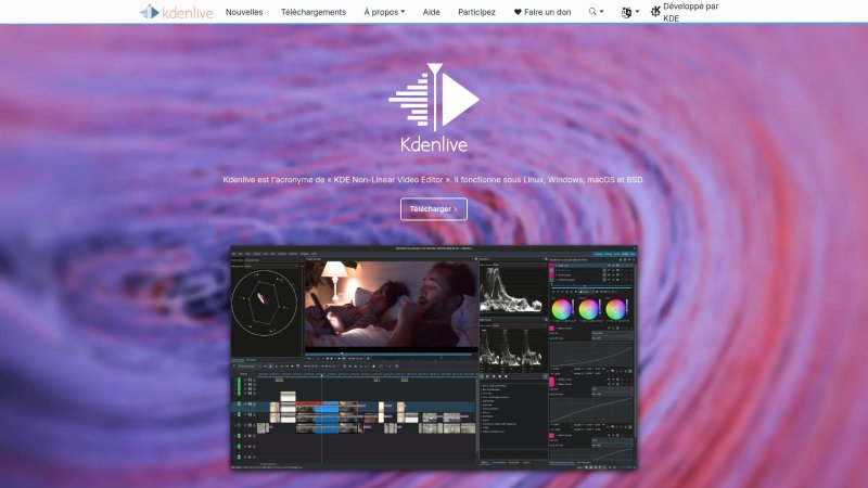 Capture d'écran de Kdenlive