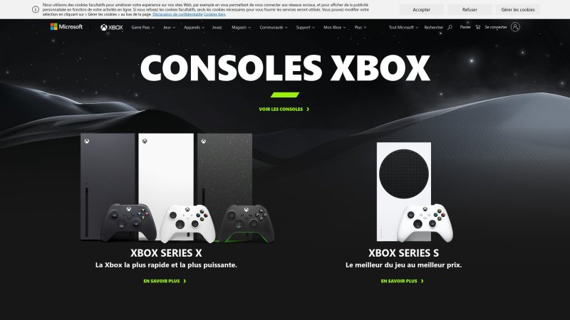 Capture d'écran de Xbox Series X