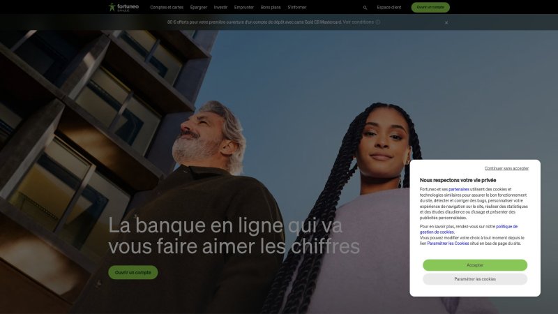 Capture d'écran de Fortuneo