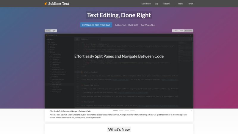Capture d'écran de Sublime Text
