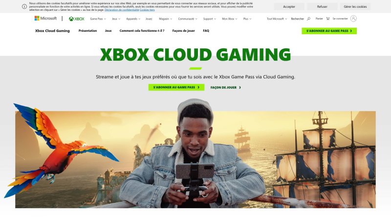 Capture d'écran de Xbox Cloud Gaming