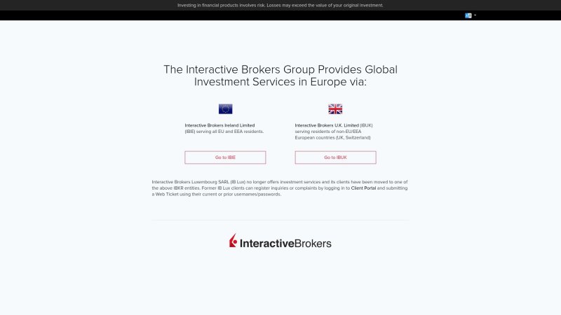 Capture d'écran de Interactive Brokers