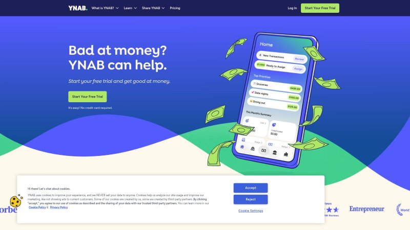 Capture d'écran de YNAB