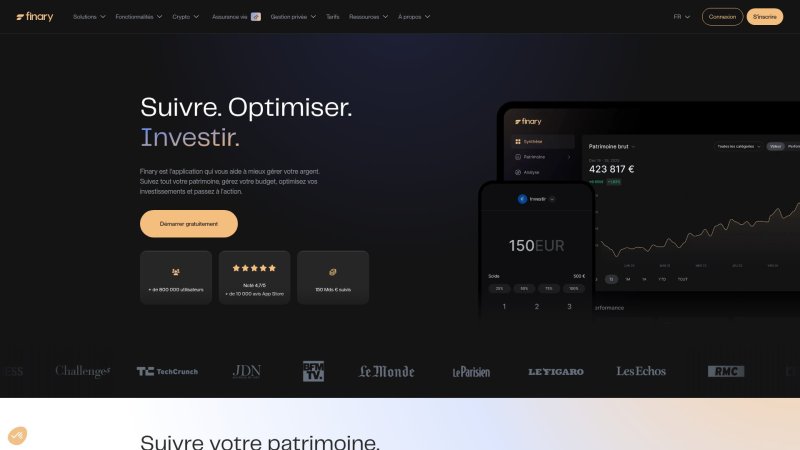 Capture d'écran de Finary